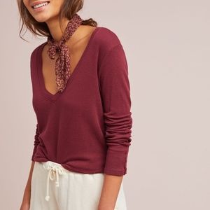 LA Made Anthropologie Raya Thermal Top